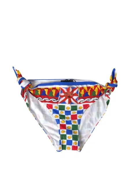 Bikini Dolce & Gabbana cu imagine cu legături galben