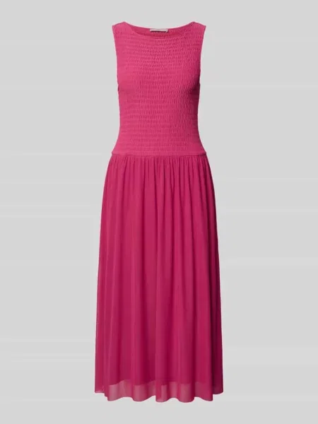 Sukienka midi z siateczki z detalami ze smocku Christian Berg Woman Selection