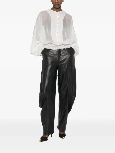 Bluză Balmain de mătase alb
