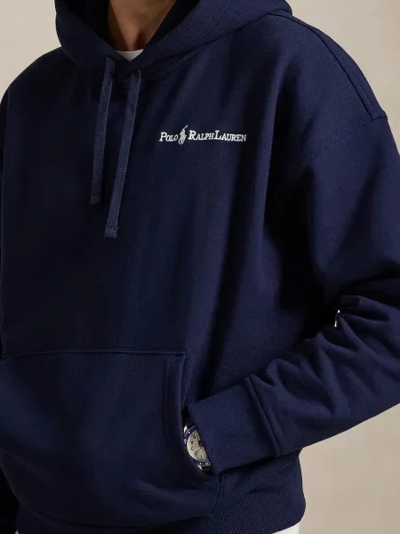 Свитер Polo Ralph Lauren с капюшоном с принтом черный