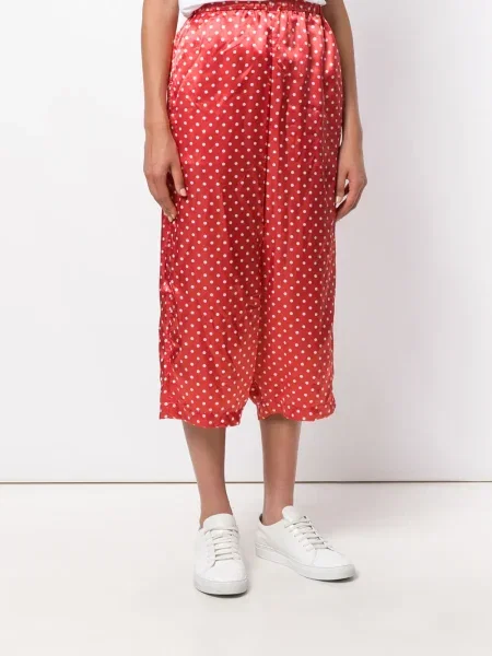 Puntíkaté kalhoty Comme Des Garçons Pre-owned červené