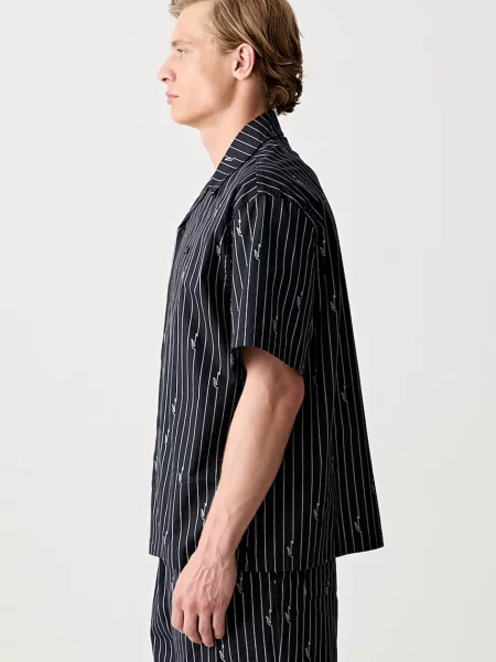 Lacoste cămașă bărbătească din negru