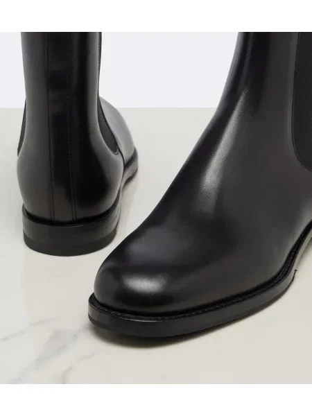 Kožené chelsea boots Manolo Blahnik čierna