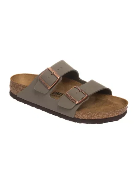 Birkenstock Klapki Arizona Birko-Flor nubuk szary
