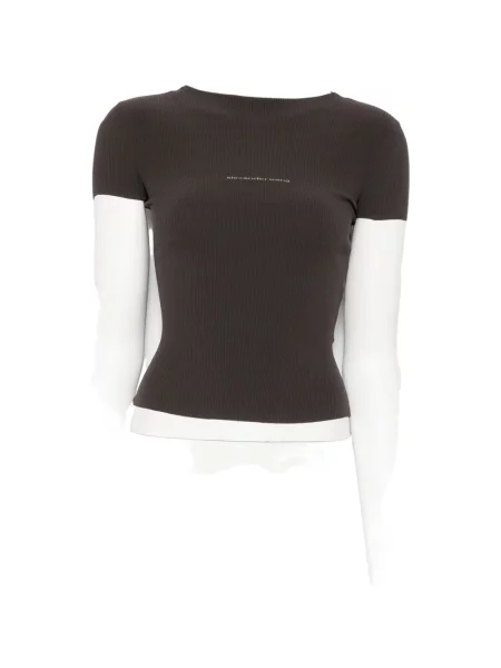 Tricou Alexander Wang tricotate cu imagine maro