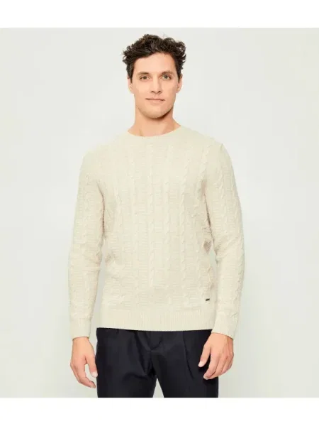 Joop! Pulover Levior | Modern fit cu adaos de lână și cașmir bej