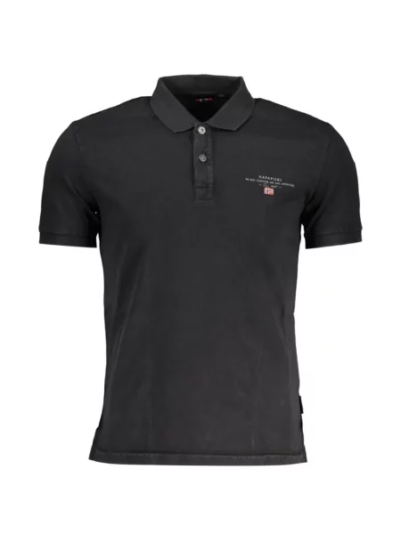Tricou polo Napapijri cu imagine negru