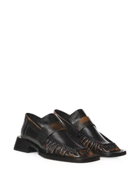 Pantofi loafer Miista cu volane maro