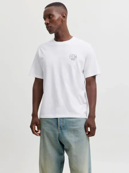 JACK & JONES Tricou JORURBAN negru alb