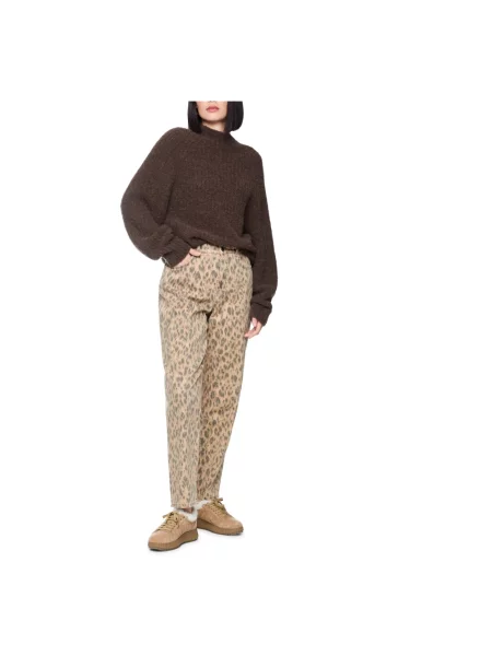 Sweter z golfem Marc Cain brązowy