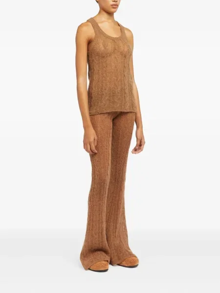 Top Alanui tricotate maro