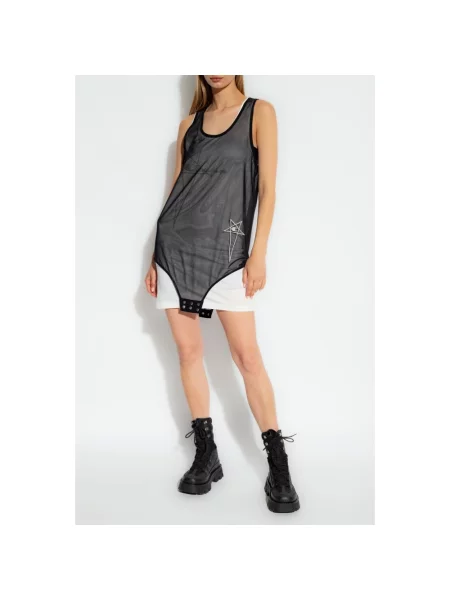 Sukienka mini Rick Owens bez rękawów beżowa