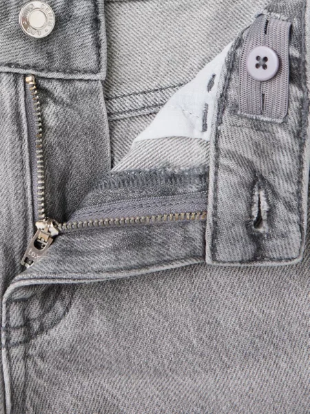 Jeansy wide leg z gwiazdami denim Dzieci lata MANGO KIDS szary