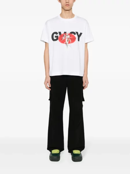 Raštuotas marškinėliai Givenchy balta