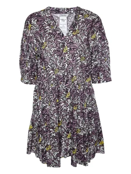 Rochie florală Max Mara cu model floral cu imagine violet