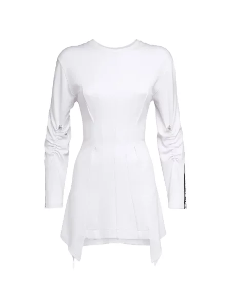 Lung rochie mini Philipp Plein alb