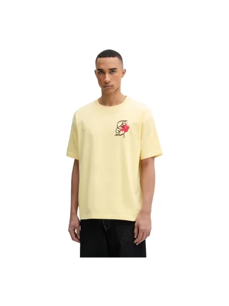 Drôle de Monsieur D Hibiscus Broddée t-shirt żółta