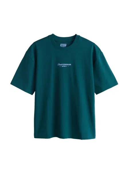 Next Tricou / verde pin albastru