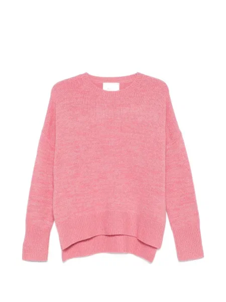 Плетен пуловер Lisa Yang розово