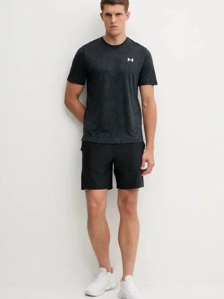 Pánske tréningové tričko Under Armour Tech Tee Pixelate black/white čierna