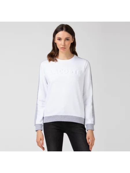 Толстовка Lacoste.com с круглым вырезом белая