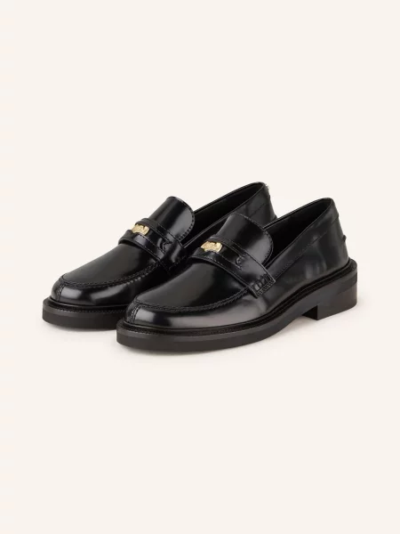 Maje Penny Loafers schwarz czarne