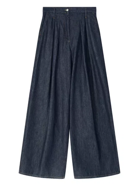 Blugi Dries Van Noten plisate albastru