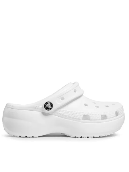 Crocs Чехли Classic Platform Clog W бял