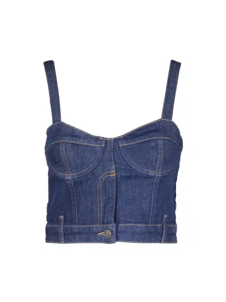 Top Moschino o krotszym kroju niebieski