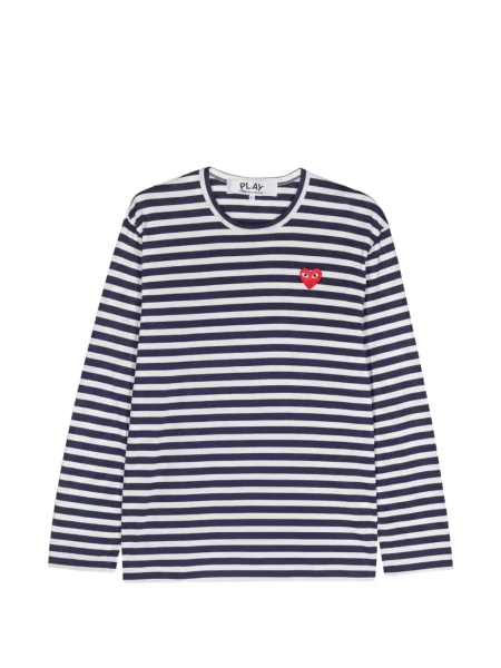 Tricou Comme Des Garcons Play cu motiv cu inimi albastru