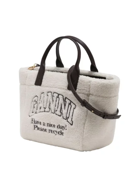 Shopperka Ganni biała