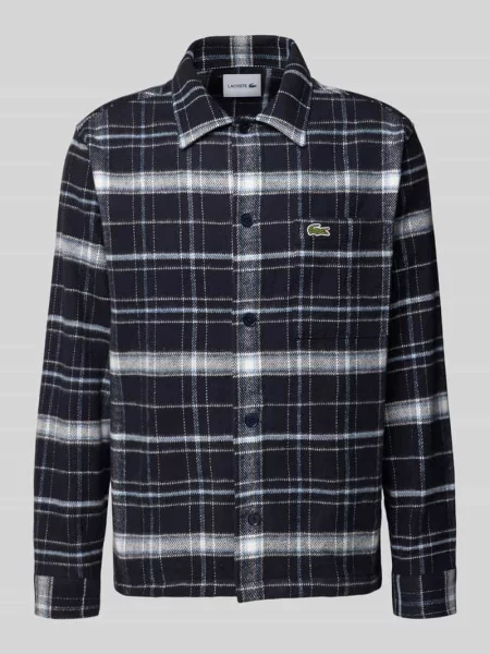 Lacoste Kurtka Z Flaneli blau granatowa
