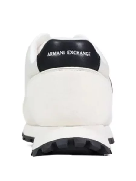 Sneakerși Armani Exchange cu autograf alb