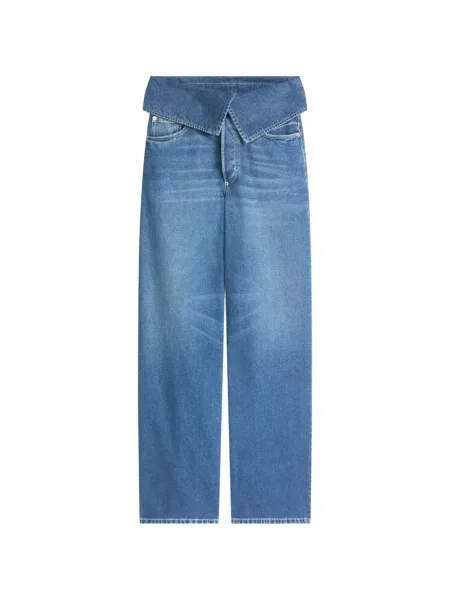 Pantaloni Dries Van Noten albastru