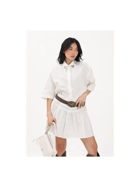 Pinko Cămașă PESCARA | Cropped Fit alb