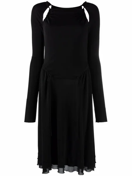 Rochie midi Salvatore Ferragamo până la genunchi de costum negru