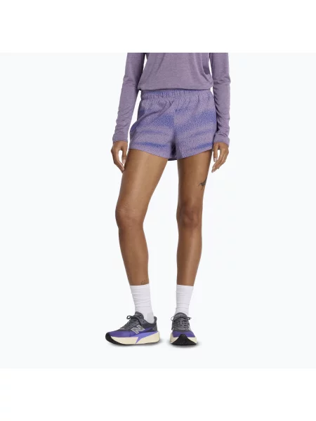 Pantaloni scurți de alergare pentru femei New Balance RC Printed 3" candided violet