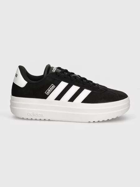 Замшеві кросівки adidas Vl Court чорний