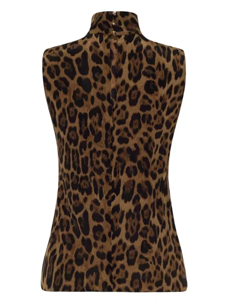 Top Adam Lippes cu imagine cu model leopard maro