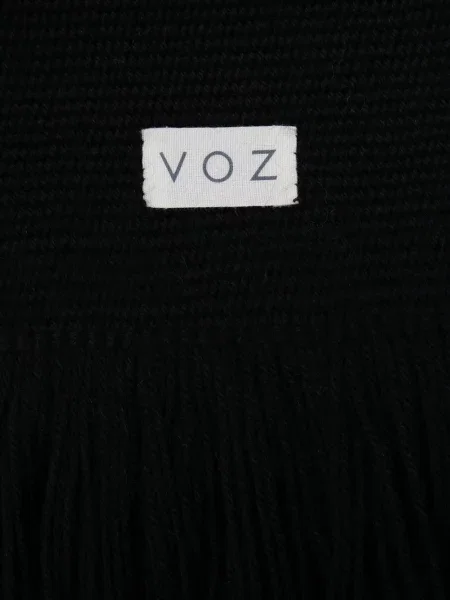 Szal Voz z frędzli czarna