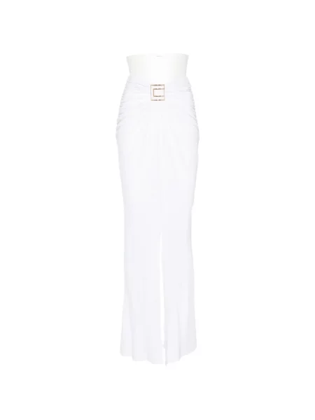 Fusta maxi Elisabetta Franchi cu volane alb