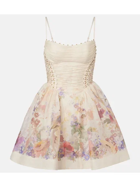 Rochie de in Zimmermann de in cu model floral alb