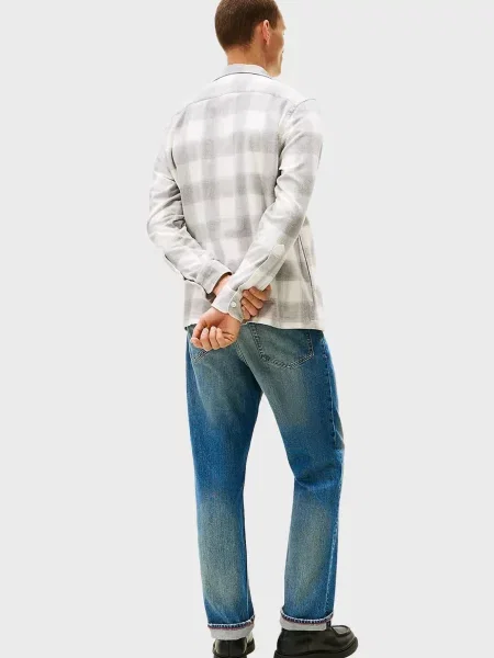 Картата фланелева сорочка Tommy Hilfiger сіра