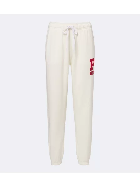 Pantaloni sport Polo Ralph Lauren din jerseu alb