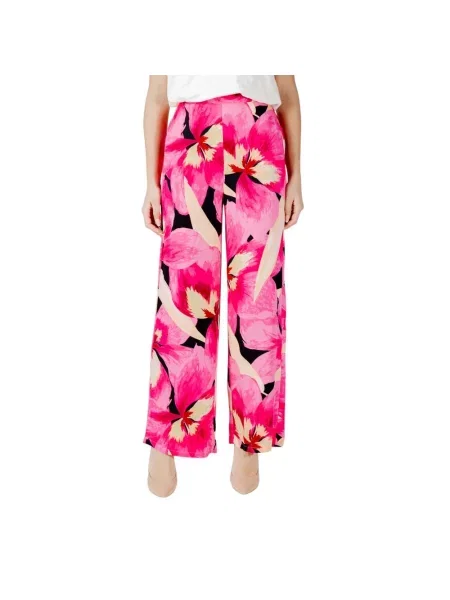 Wielobarwność spodnie Only różowe