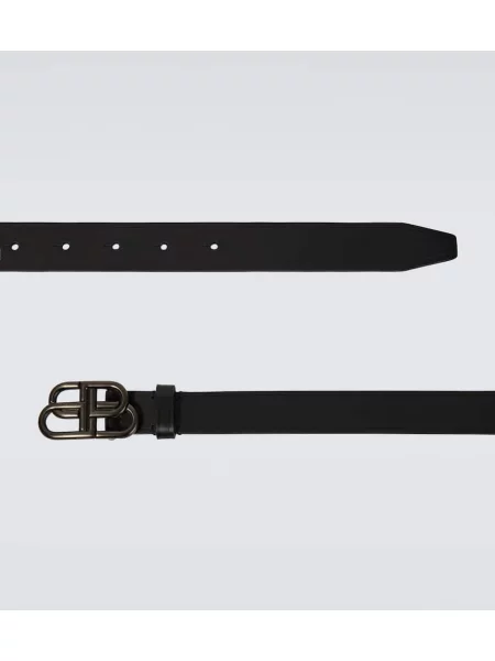 Curea Balenciaga din piele negru