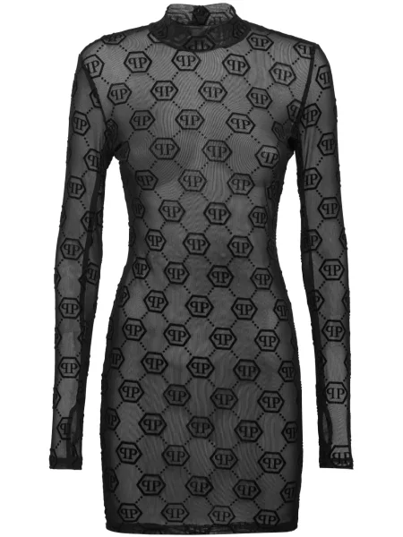 Rochie Philipp Plein din tul de costum negru