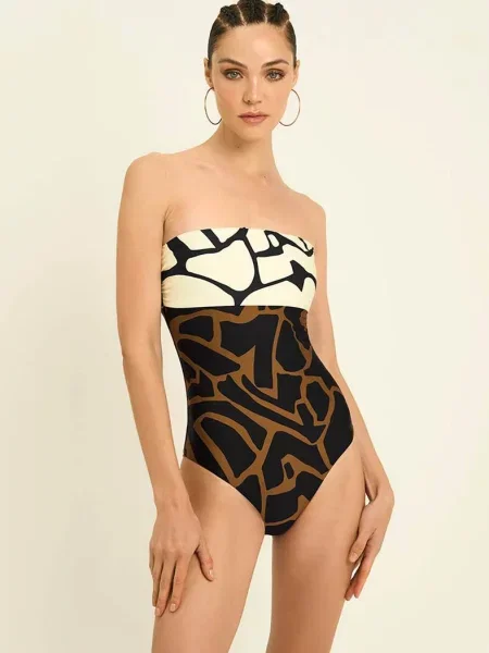 Сдельный купальник с принтом