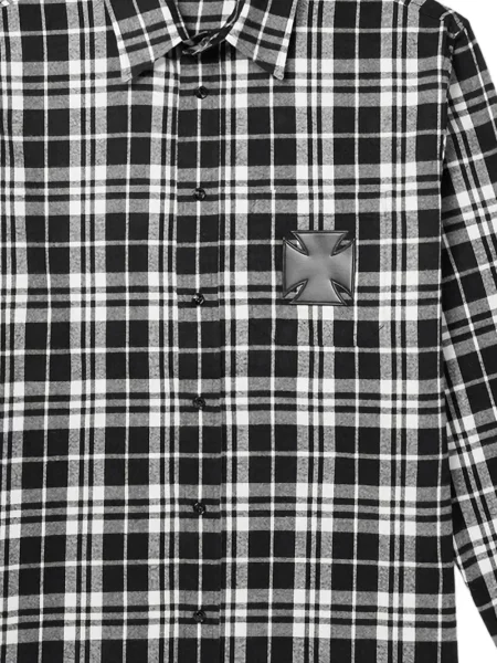 Καρό καρό πουκάμισο Vetements μαύρο