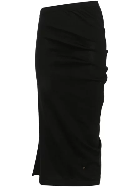 Rochie midi Moschino asimetrică până la genunchi de costum negru